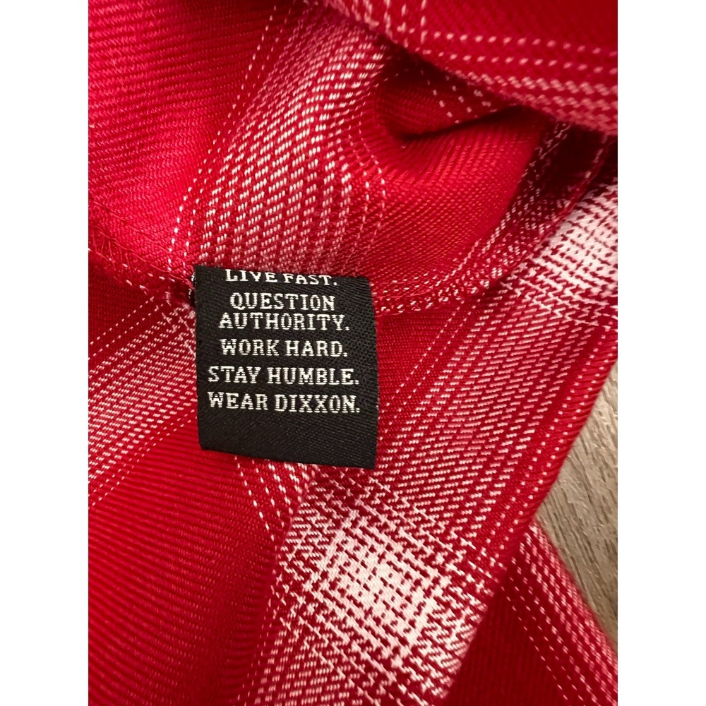 Dixxon Flannel Third Street Red Plaid Button Up Shirt M Workwear Streetwear - Picture 7 of 11